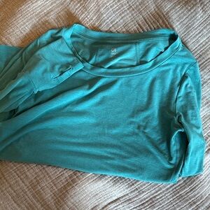 GAP Women's Aqua Long Sleeve Tee